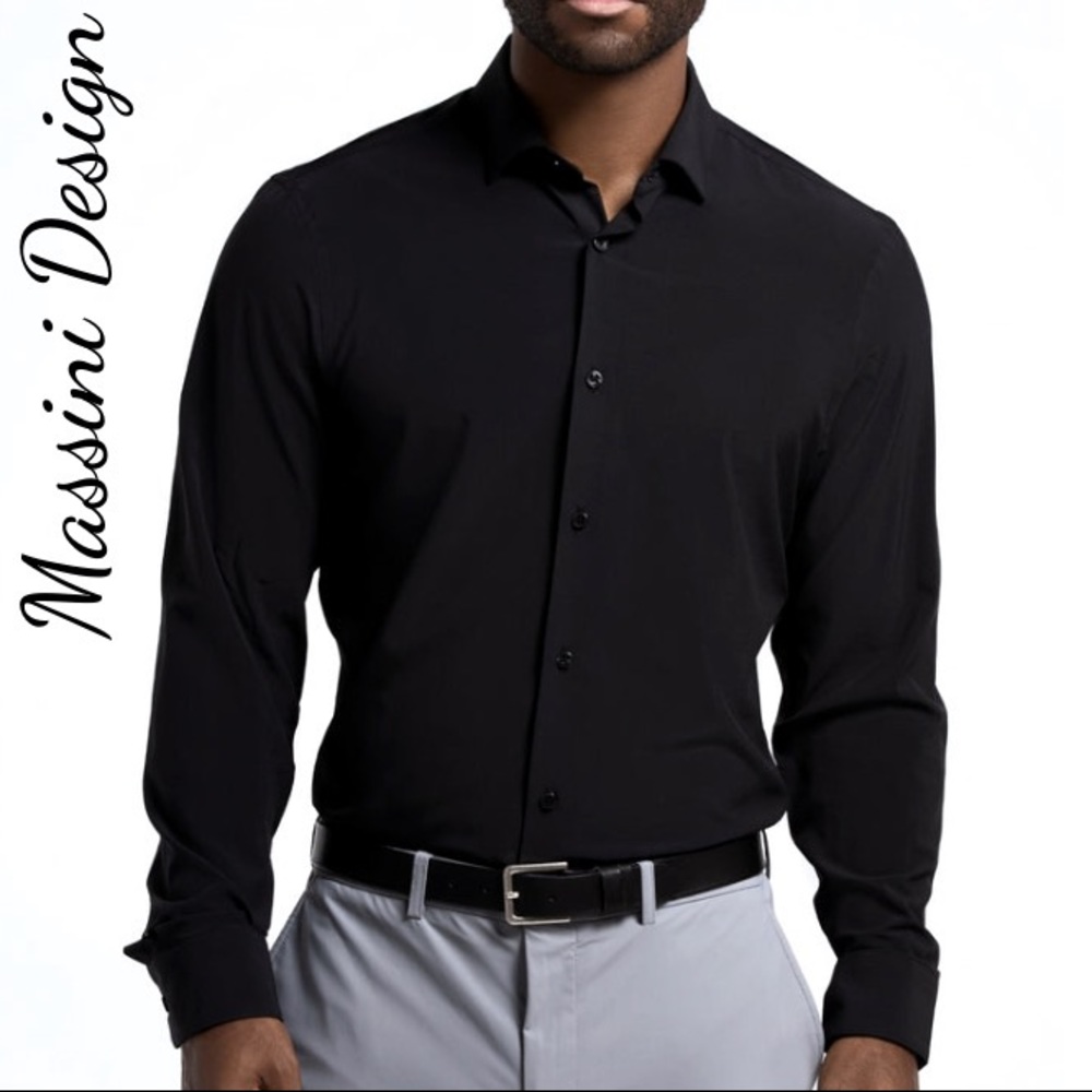 Massini designs men’s dress shirt (size Large) EXCELLENT condition. Like NEW
